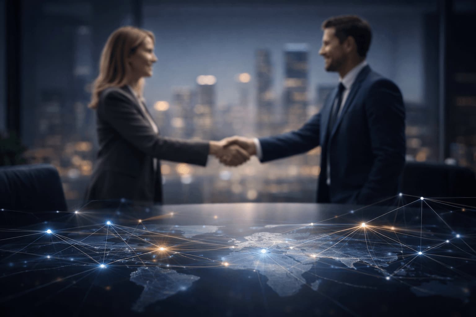 Strategic business introduction between companies and investors across jurisdictions